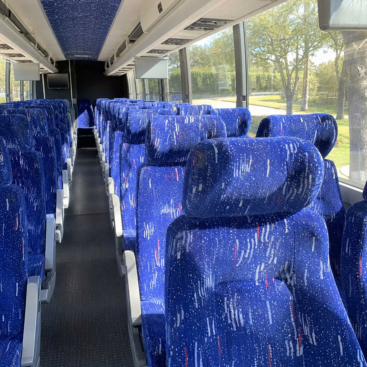 56 passenger charter bus interior