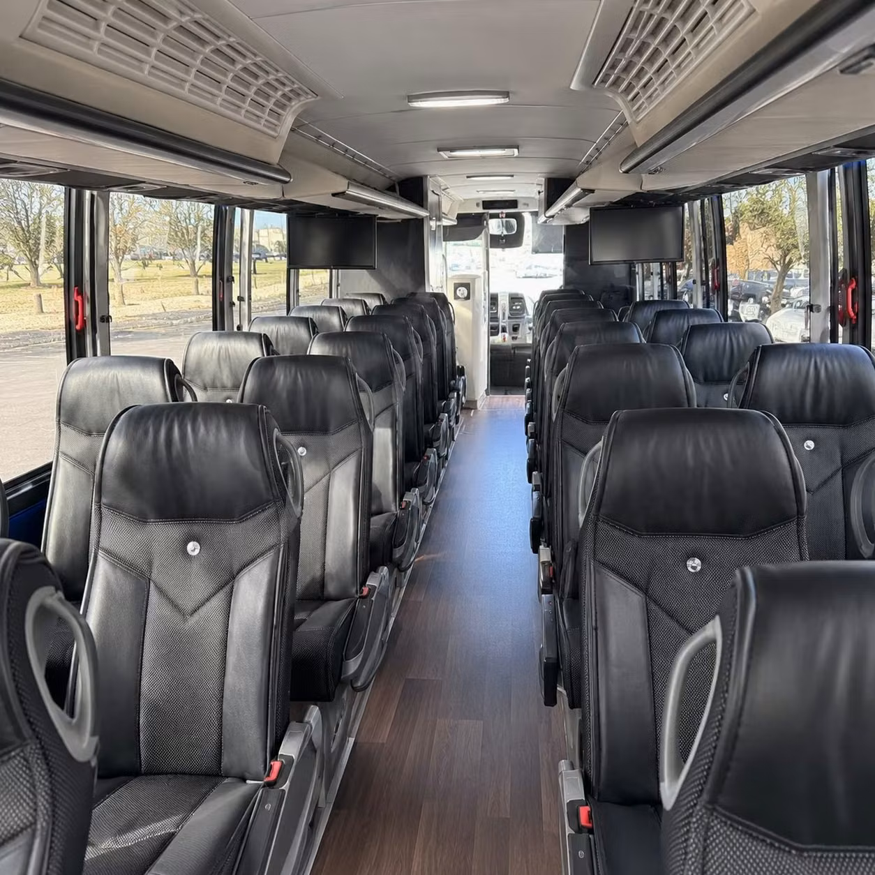 new york city charter bus rental interior